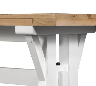 Hart Reclaimed Wood Dining Bench, Driftwood/Limestone White - Image 3