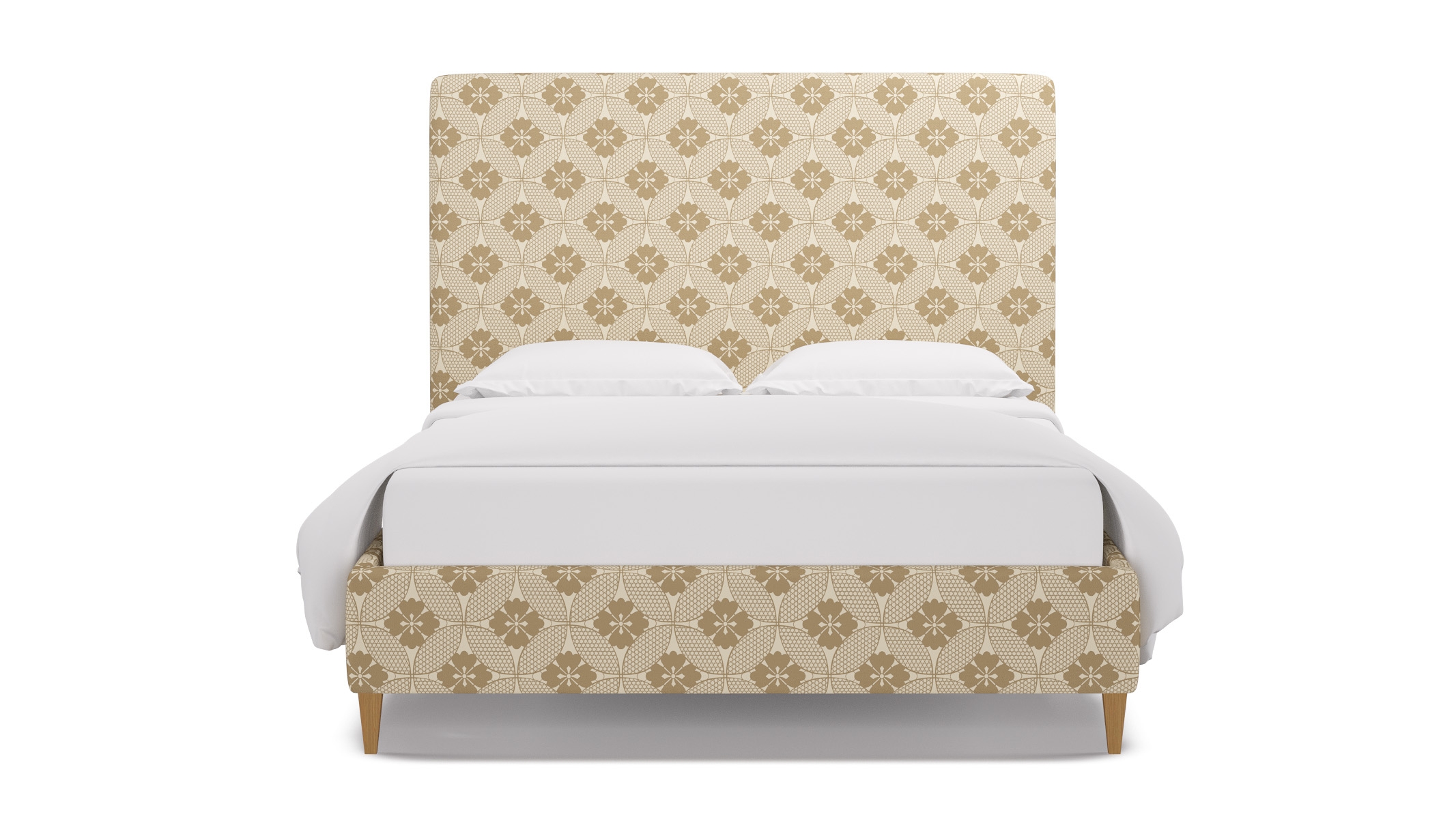 Classic Bed, Rattan Solaire, Natural Square Tapered Leg, Queen - Image 0