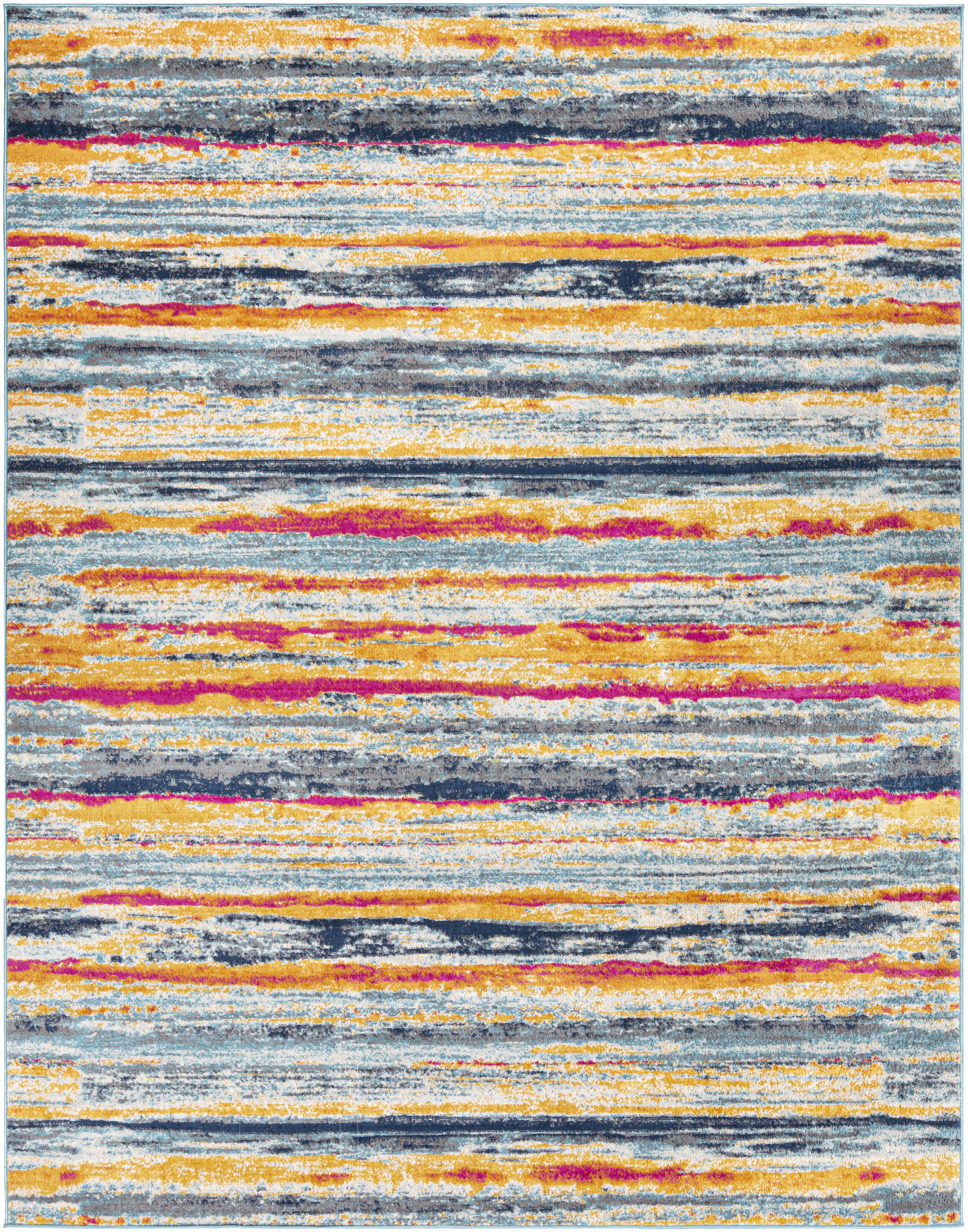 Floransa Blue Indoor 8'11" x 12'4" Machine Woven Rug - Image 0