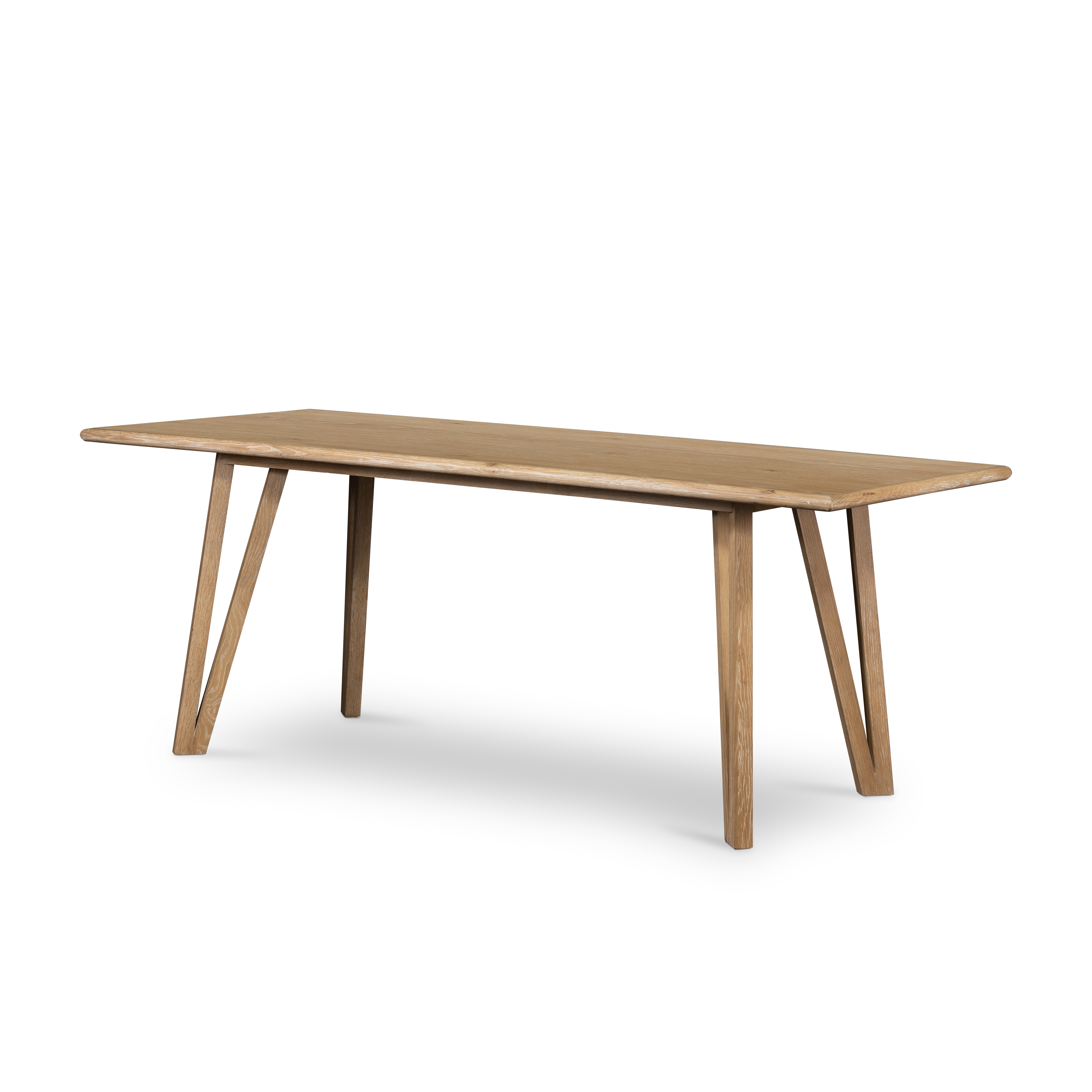 Leah Dining Table-Whitewash On Oak - Image 0