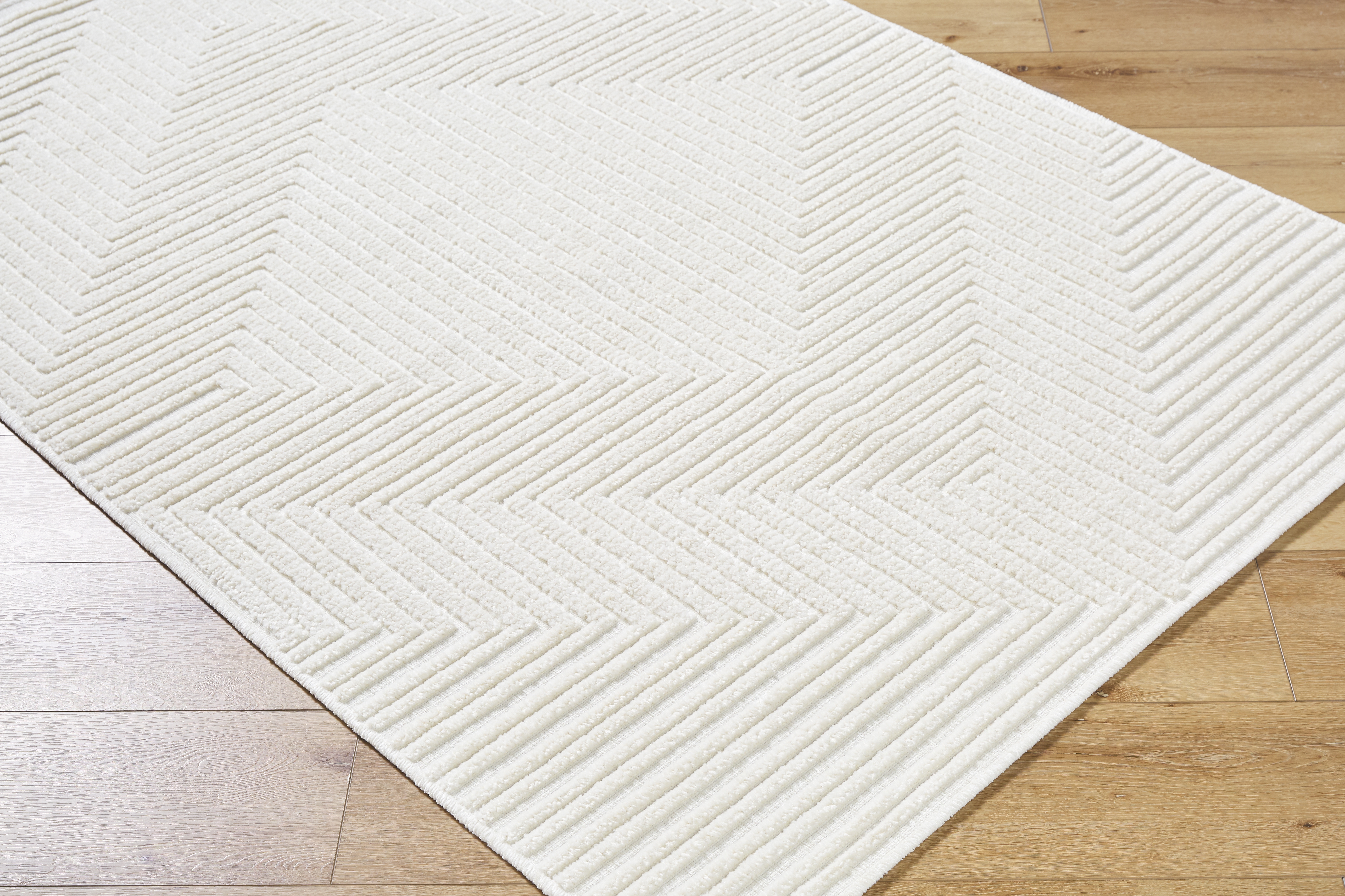 Lyna White Indoor 7'10" x 10'1" Machine Woven Rug - Image 5
