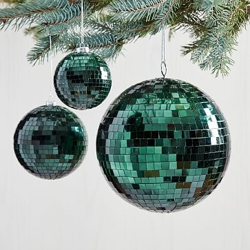 Disco Ball Ornament, Red, Large - Image 2