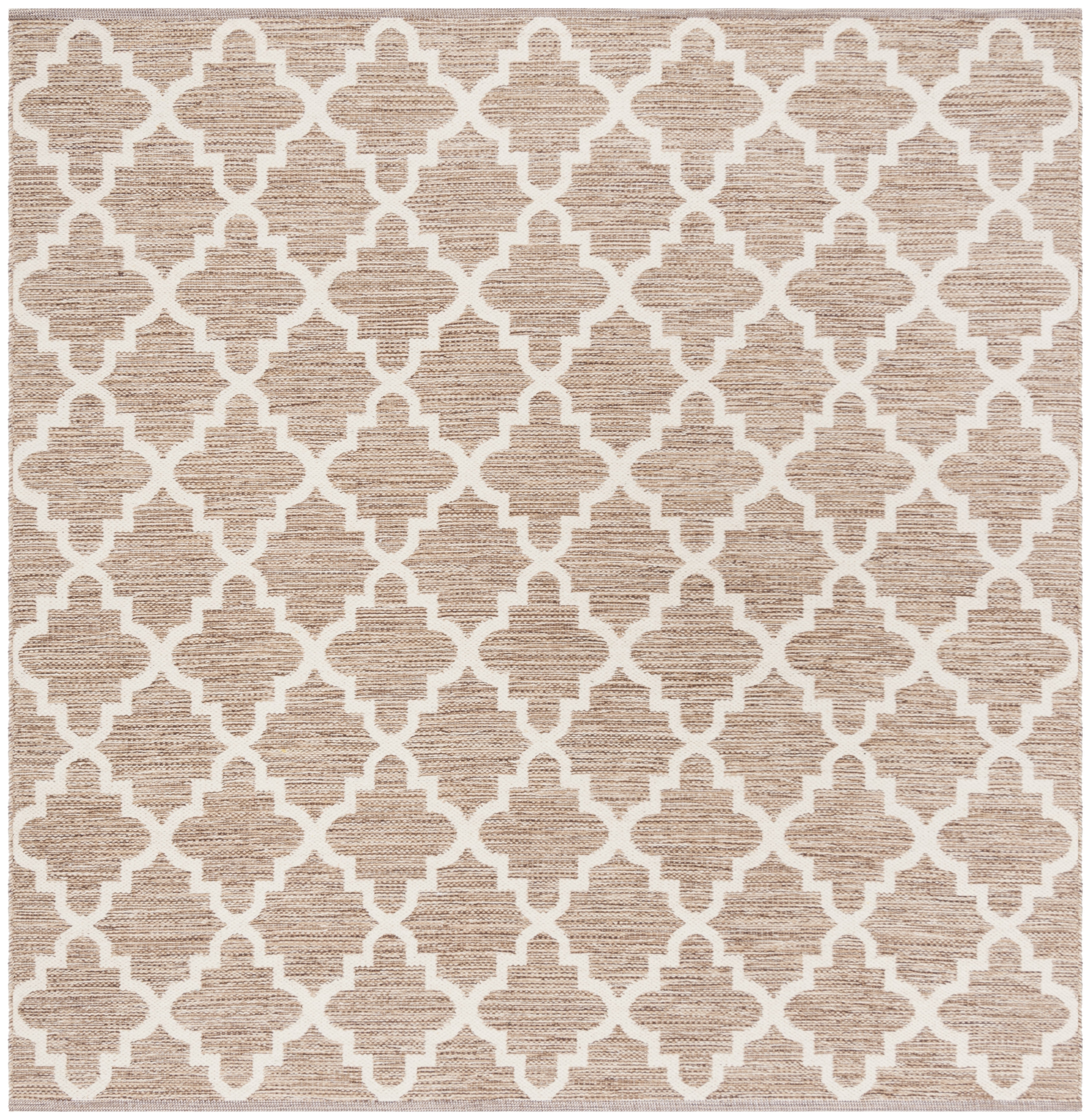 Arlo Home Hand Woven Area Rug, MTK810E, Beige/Ivory,  6' X 6' Square - Image 0