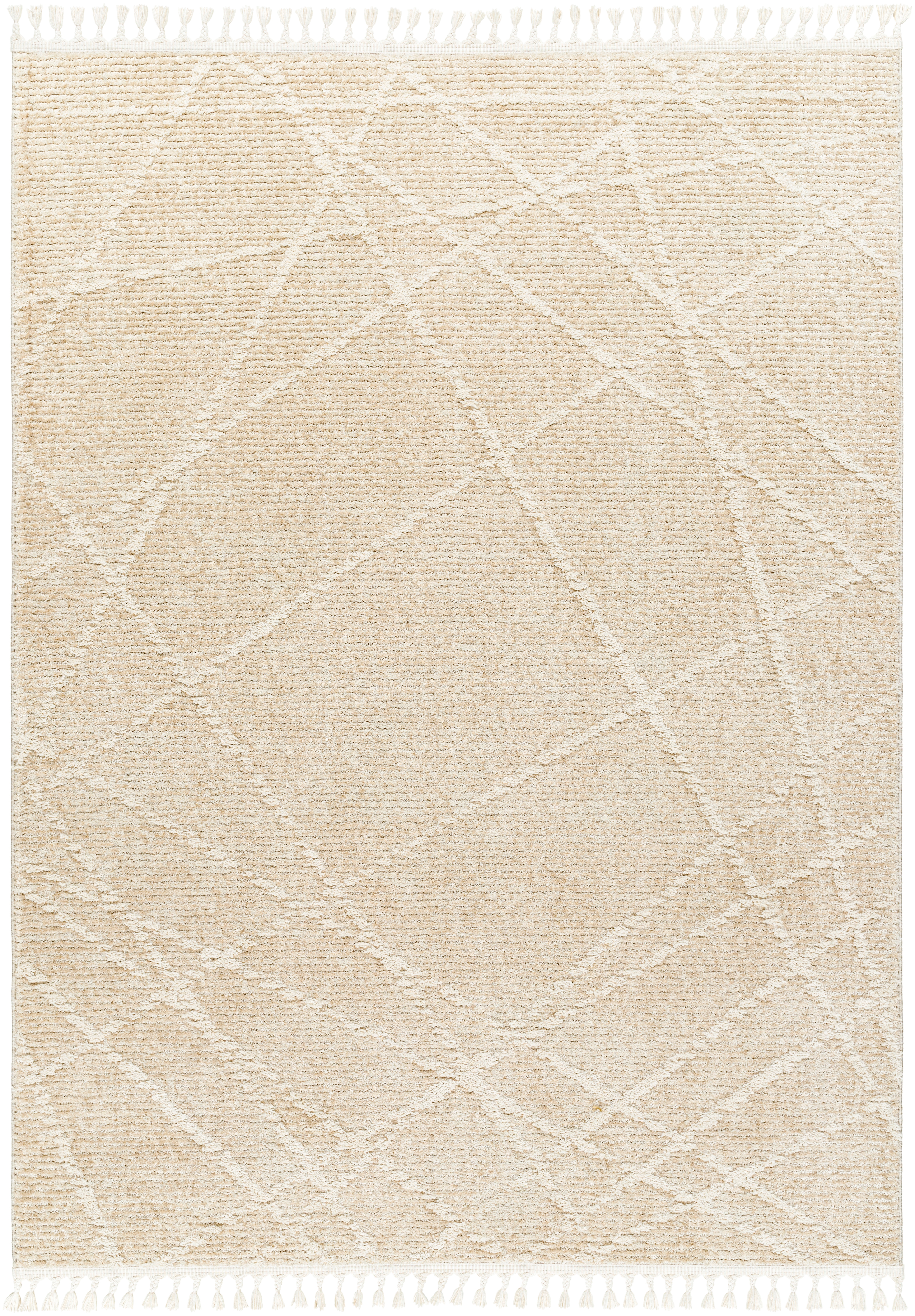 Rudy Beige Indoor 9'2" x 12' Machine Woven Rug - Image 0
