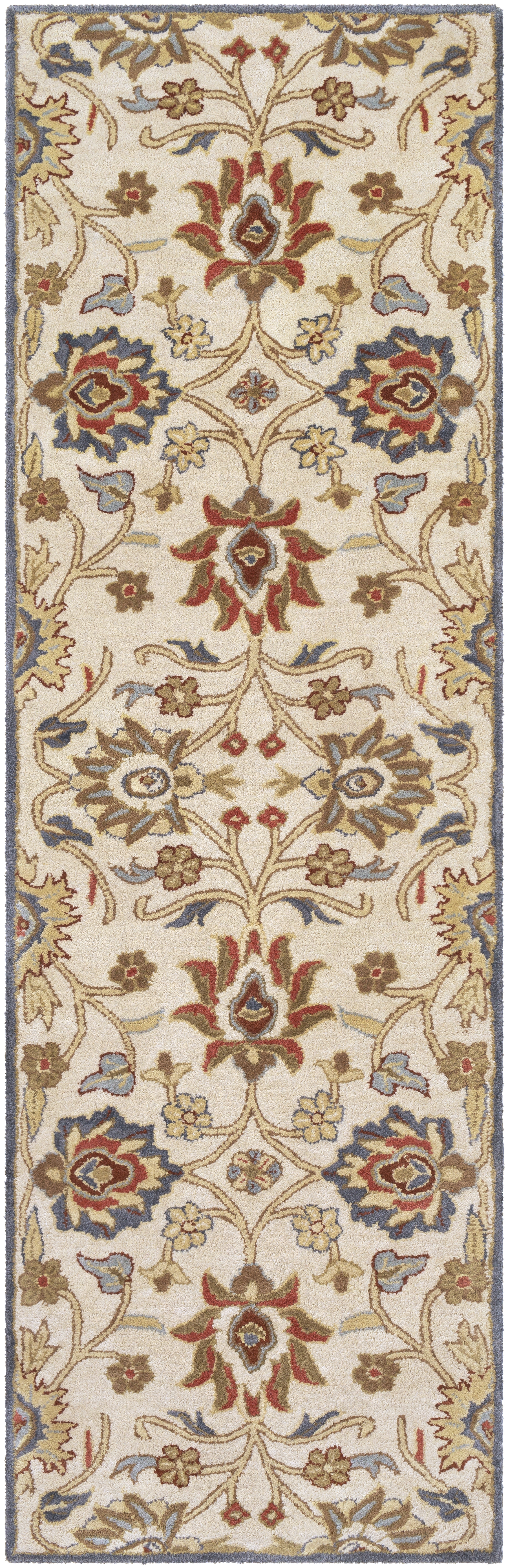 Caesar Beige Indoor 2'6" x 8' Handmade Rug - Image 0