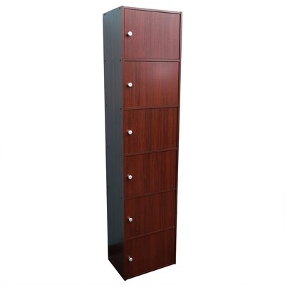 Latitude Run® 6 Cube Wood Cabinet, Mahogany - Image 0
