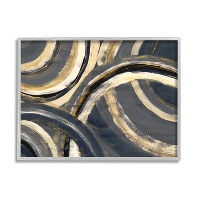 Abstract Developing Rings Grey Gold Encasing Arches - Image 0