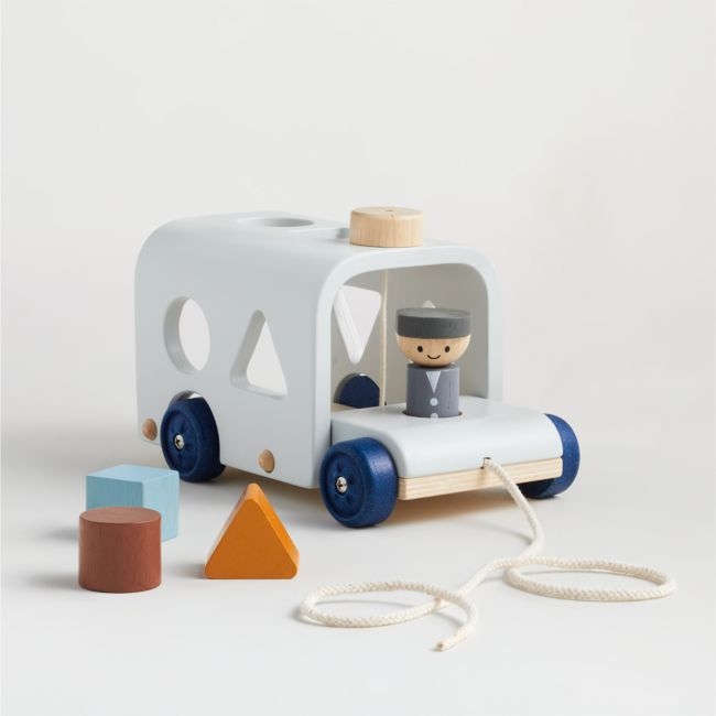 Plan Toys Wooden Bus Baby Sorting Toy - Image 0