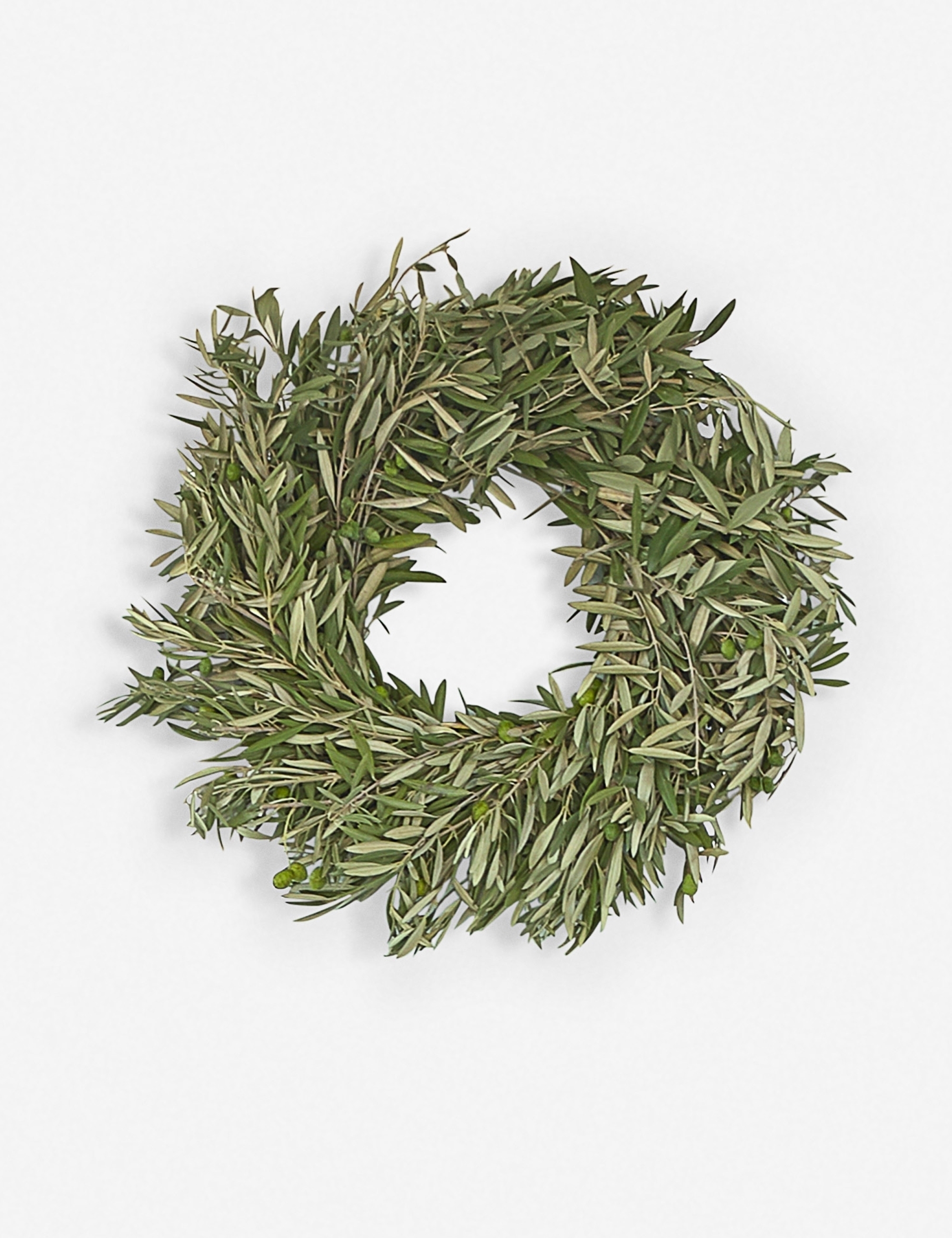 Fresh Handmade Olive Leaf Wreath - Image 0