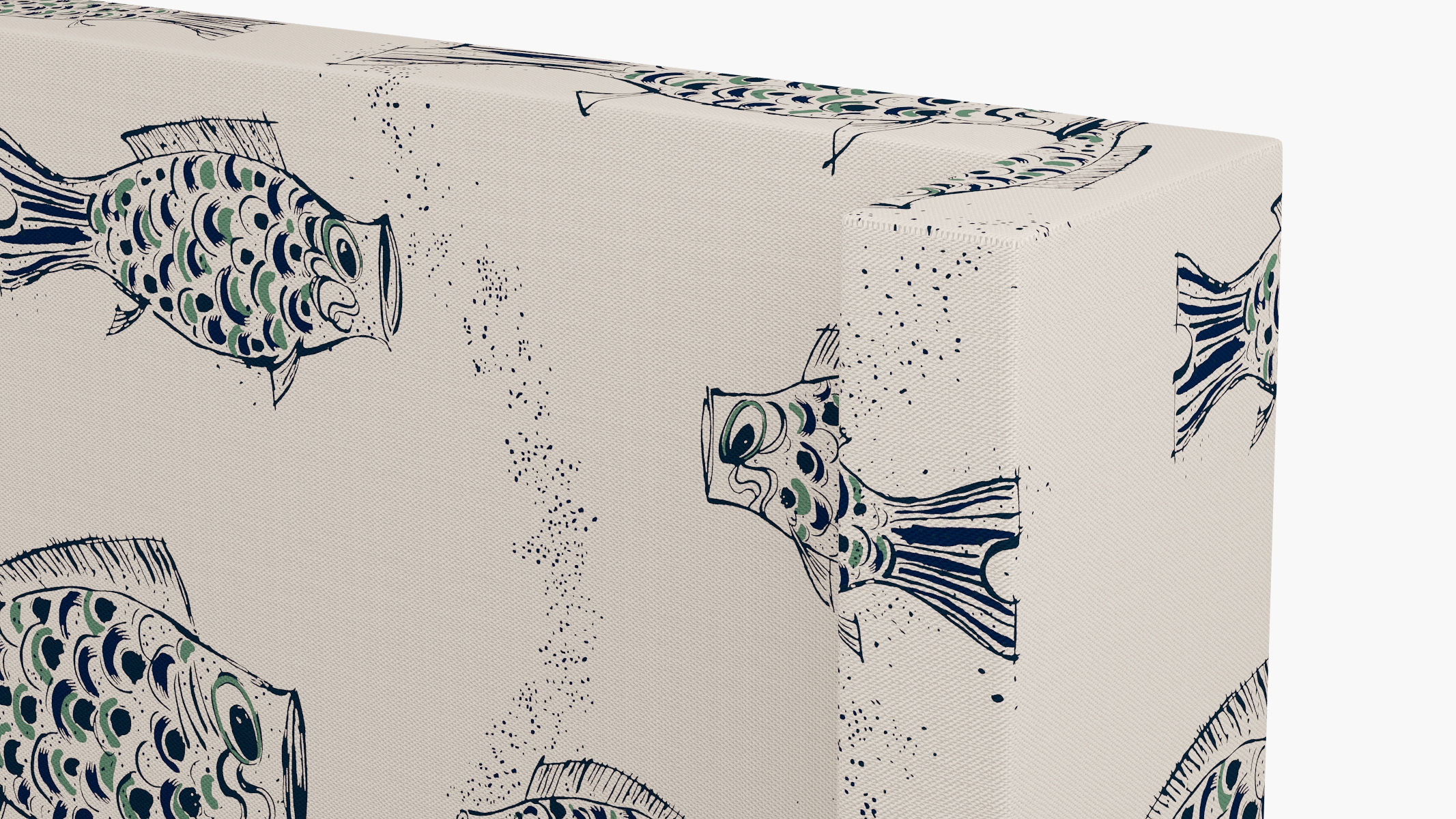 Modern Wingback Headboard, Canvas Sakana, Full - Image 2