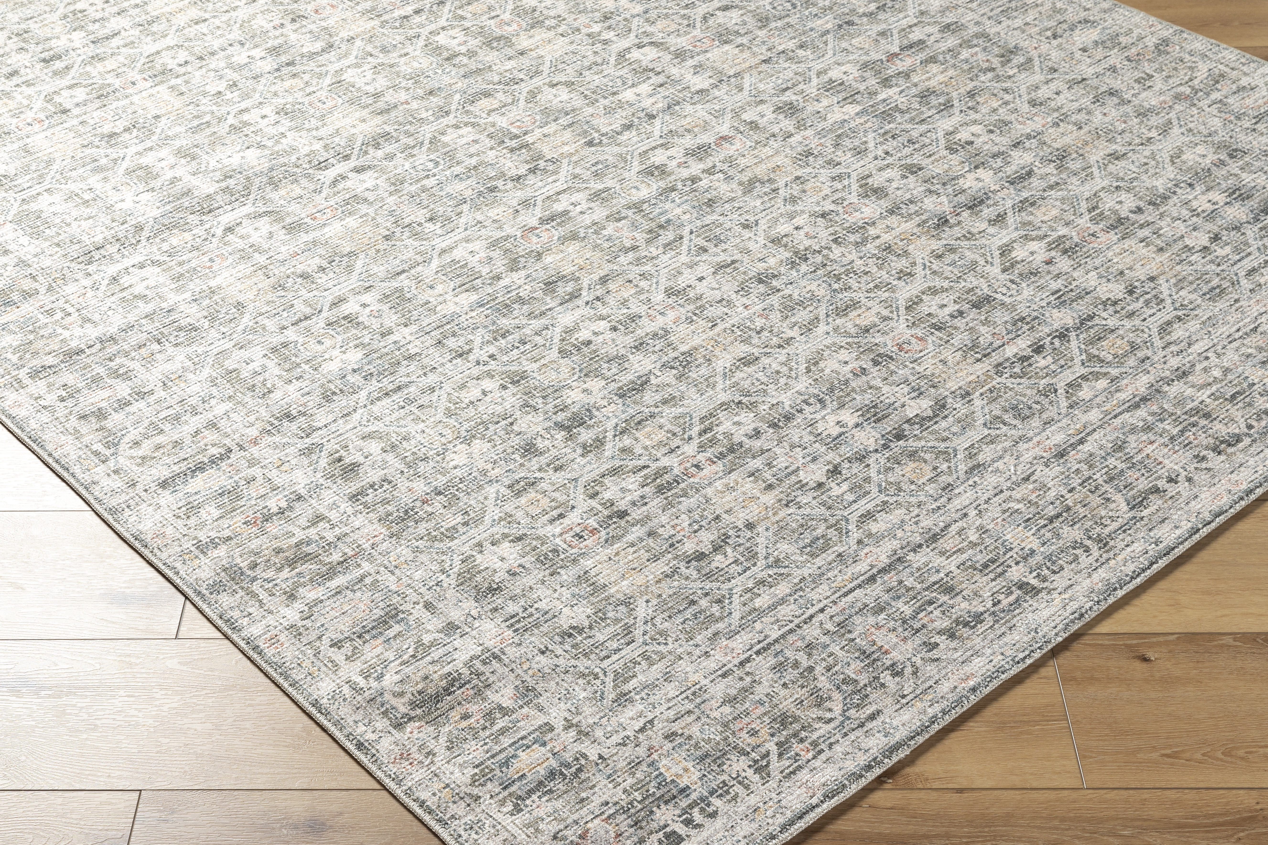 Marlon Gray Indoor 9'1" x 12' Machine Woven Rug - Image 4
