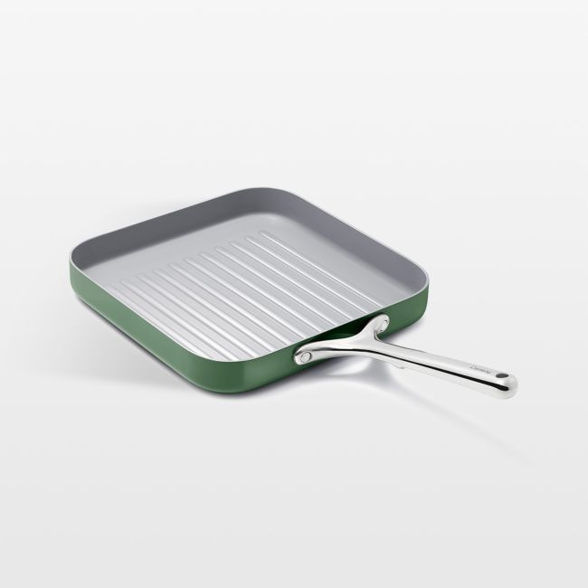 Caraway ® Sage Ceramic Non-Stick Square Grill Pan - Image 0