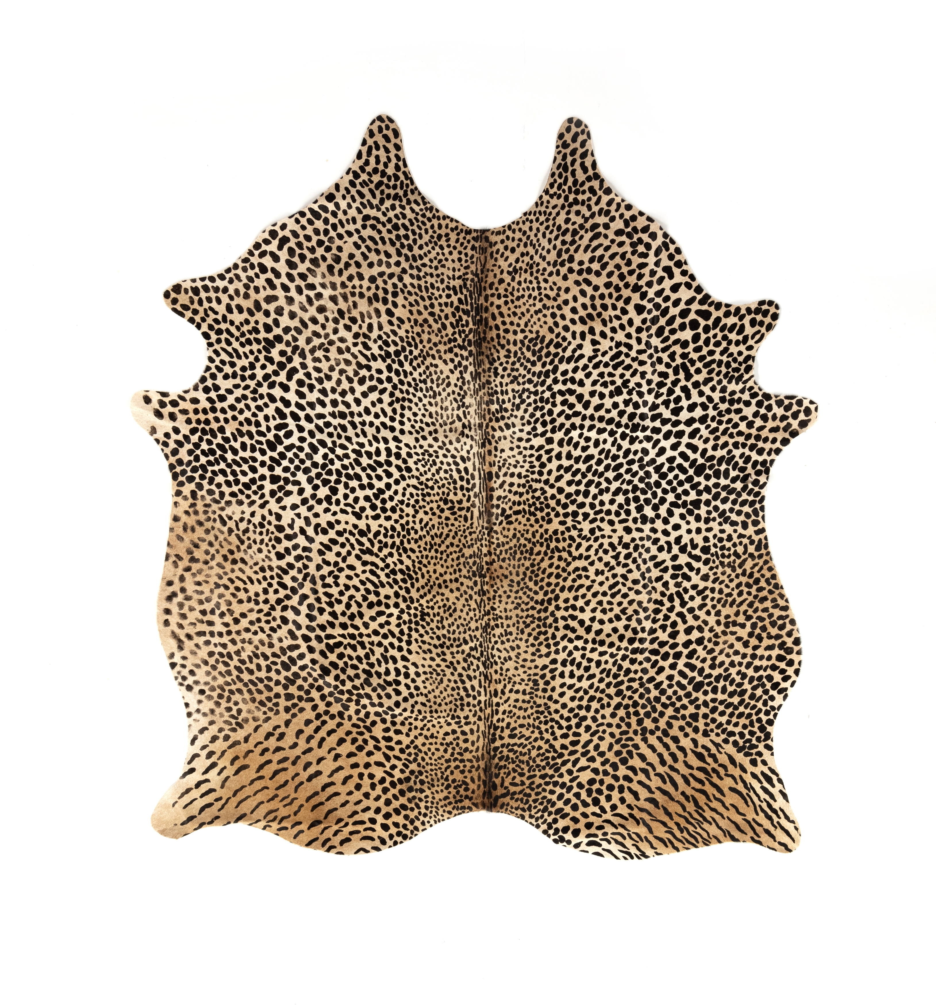 Leopard Printed Hide Rug-Brown & Black - Image 0