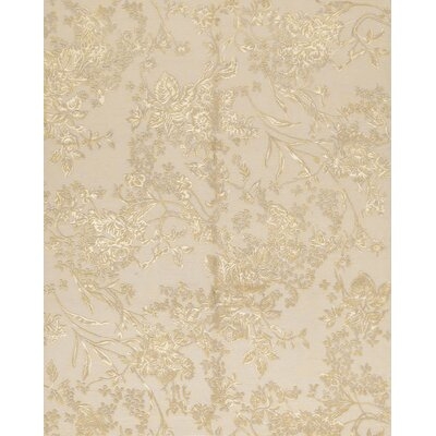 Windsom Floral Hand Knotted Gray/Gold Area Rug - Image 0