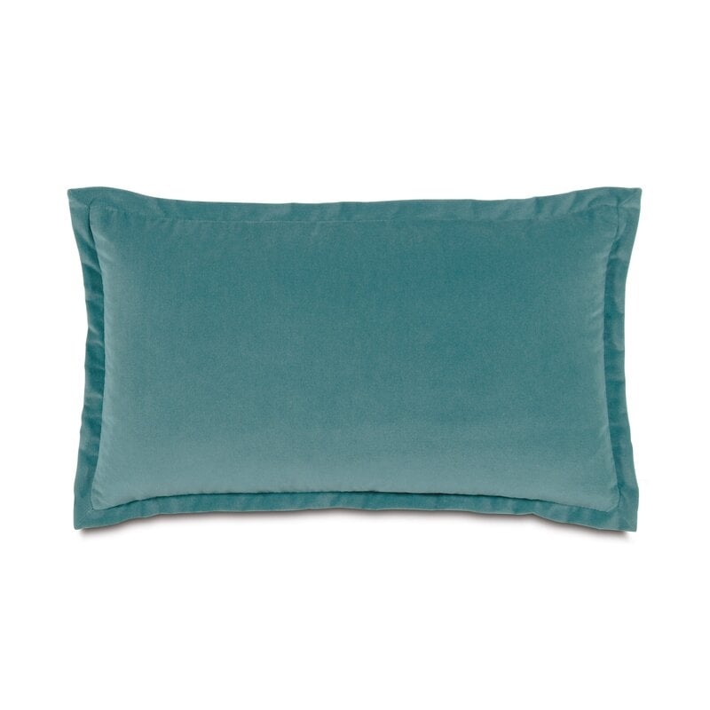 Eastern Accents Jackson Solid Velvet Pillow Size: 15" x 26", Color: Ocean - Image 0