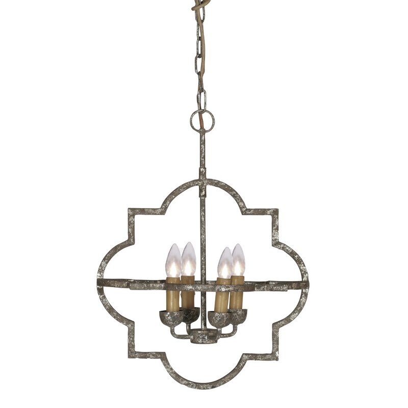 Gabby 4 - Light Candle Style Geometric Chandelier - Image 0