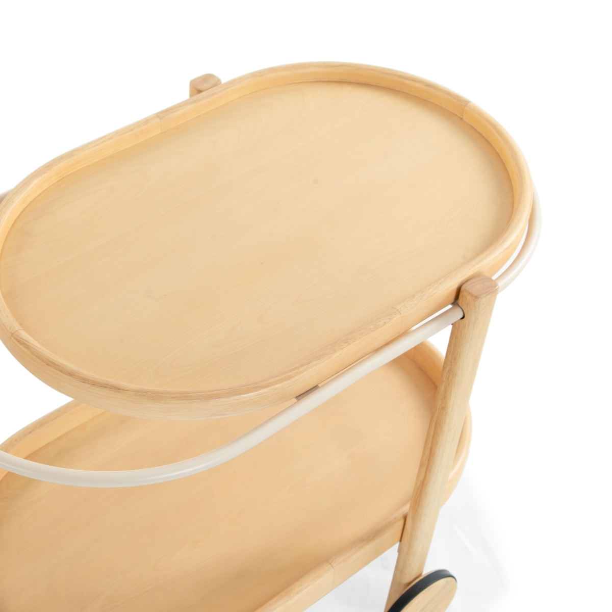 Trianna Wood 2 Shelf Bar Cart - Natural - Image 3