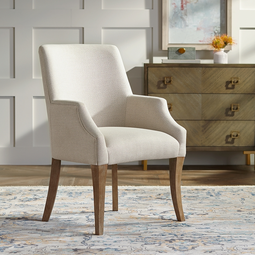 Kasen White Fabric Dining Chair - Style # 80V02 - Image 0