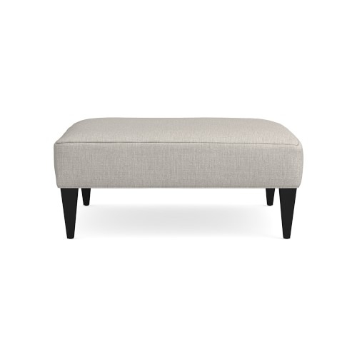 Fairfax Tapered Ottoman Untftd 42in, Standard Cushion, Perennials Performance Melange Weave, Oyster Welted - Image 0