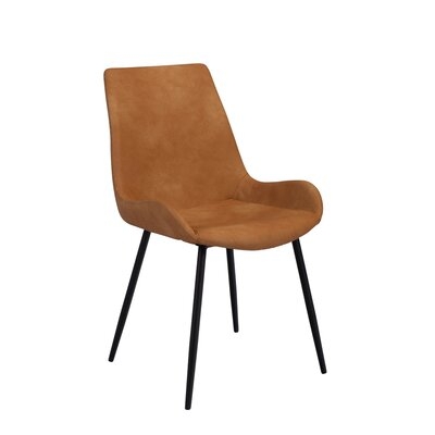 Cao Upholstered Side Chair in Cognac Brown - Image 0