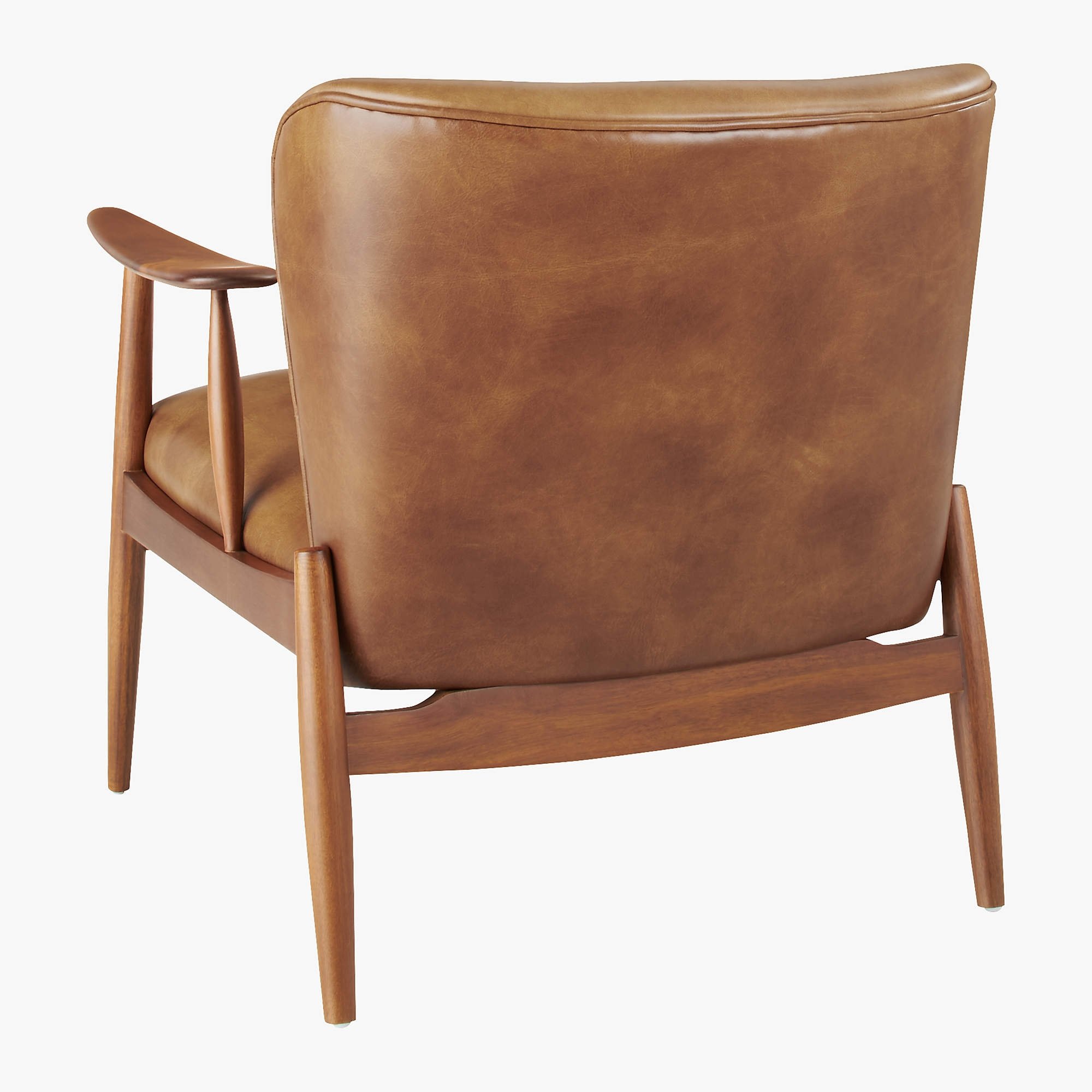 Troubadour Saddle Leather Wood Frame Chair, Kasen Brown RESTOCK Late June 2022 - Image 3
