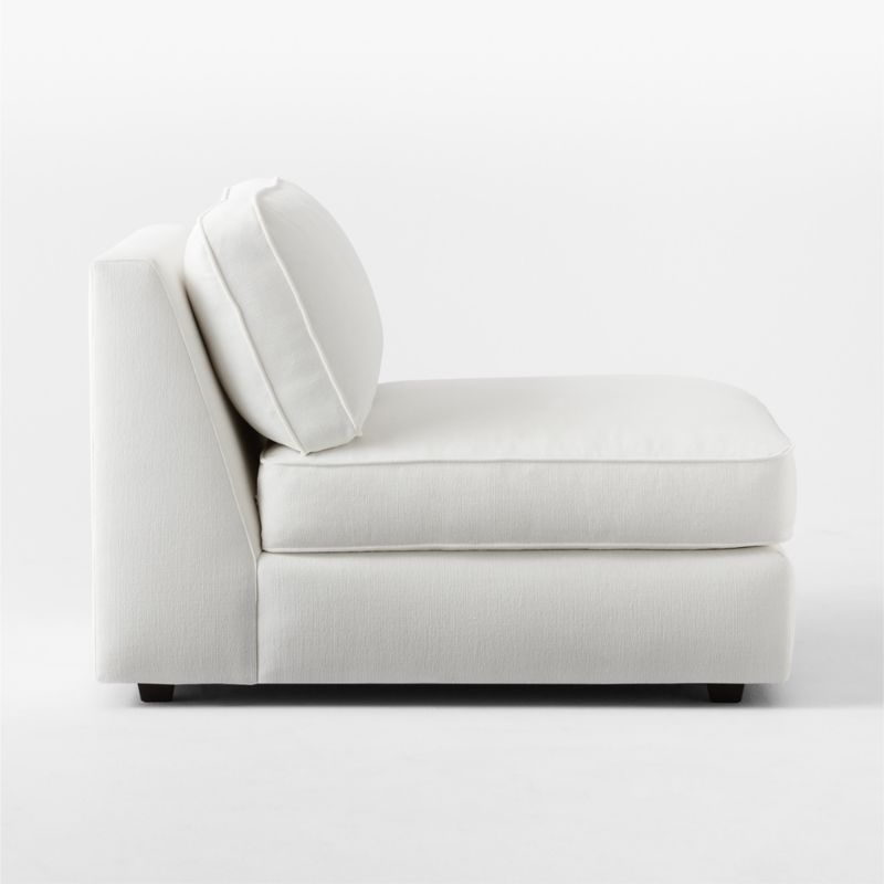 Malea White Performance Fabric Armless Chair - Image 3