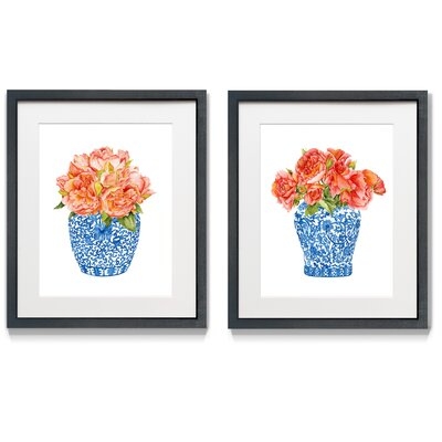 Sweet Peonies I - 2 Piece Picture Frame Print Set - Image 0