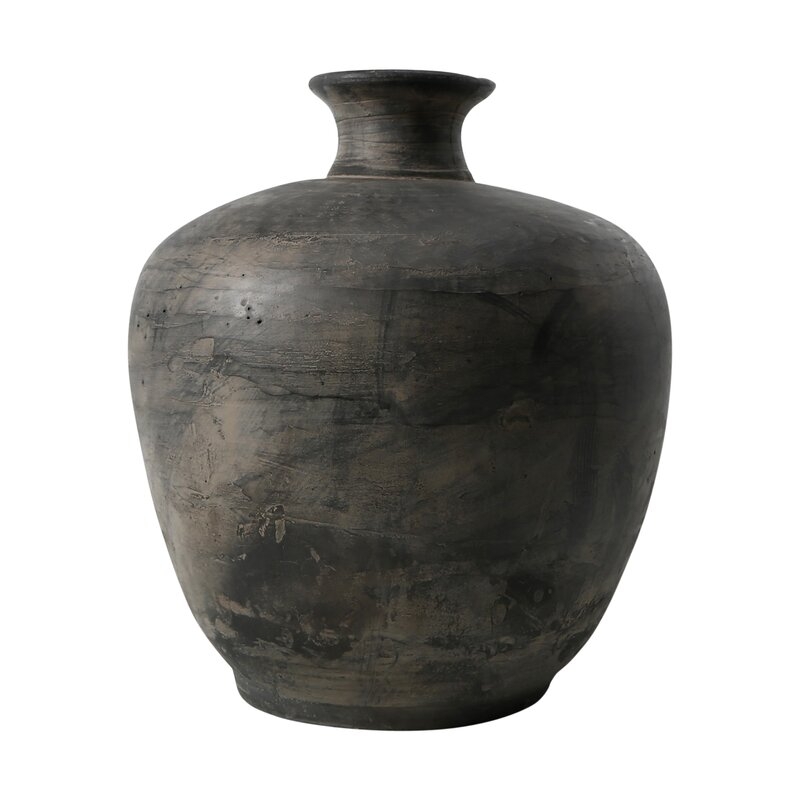 Dannebrog Indoor/Outdoor Earthenware Table Vase, Gray, 12" - Image 1
