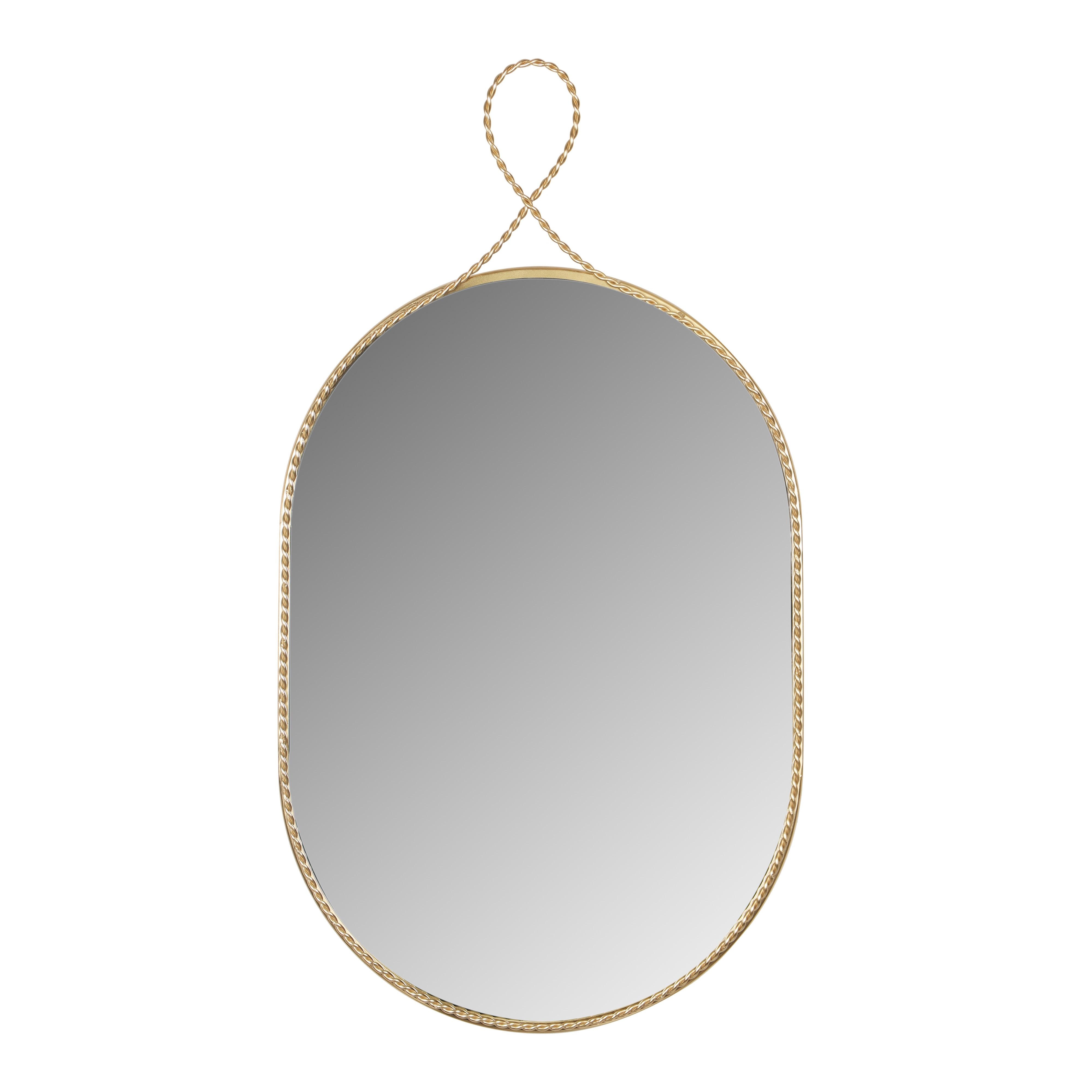 Ravina Braided Brass Oval Wall Mirror - Image 0