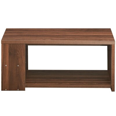Ebern Designs 2-tier Coffee Table Sofa Side Table W/ 2 Storage Shelves Living Room Office Oak - Image 0