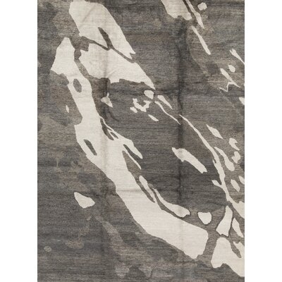 Hand-Knotted Charcoal Area Rug - Image 0