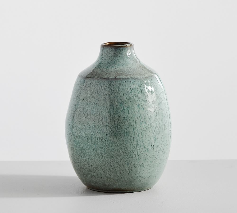 Reactive Glaze Vase, Medium, Ombre Blue - Image 0