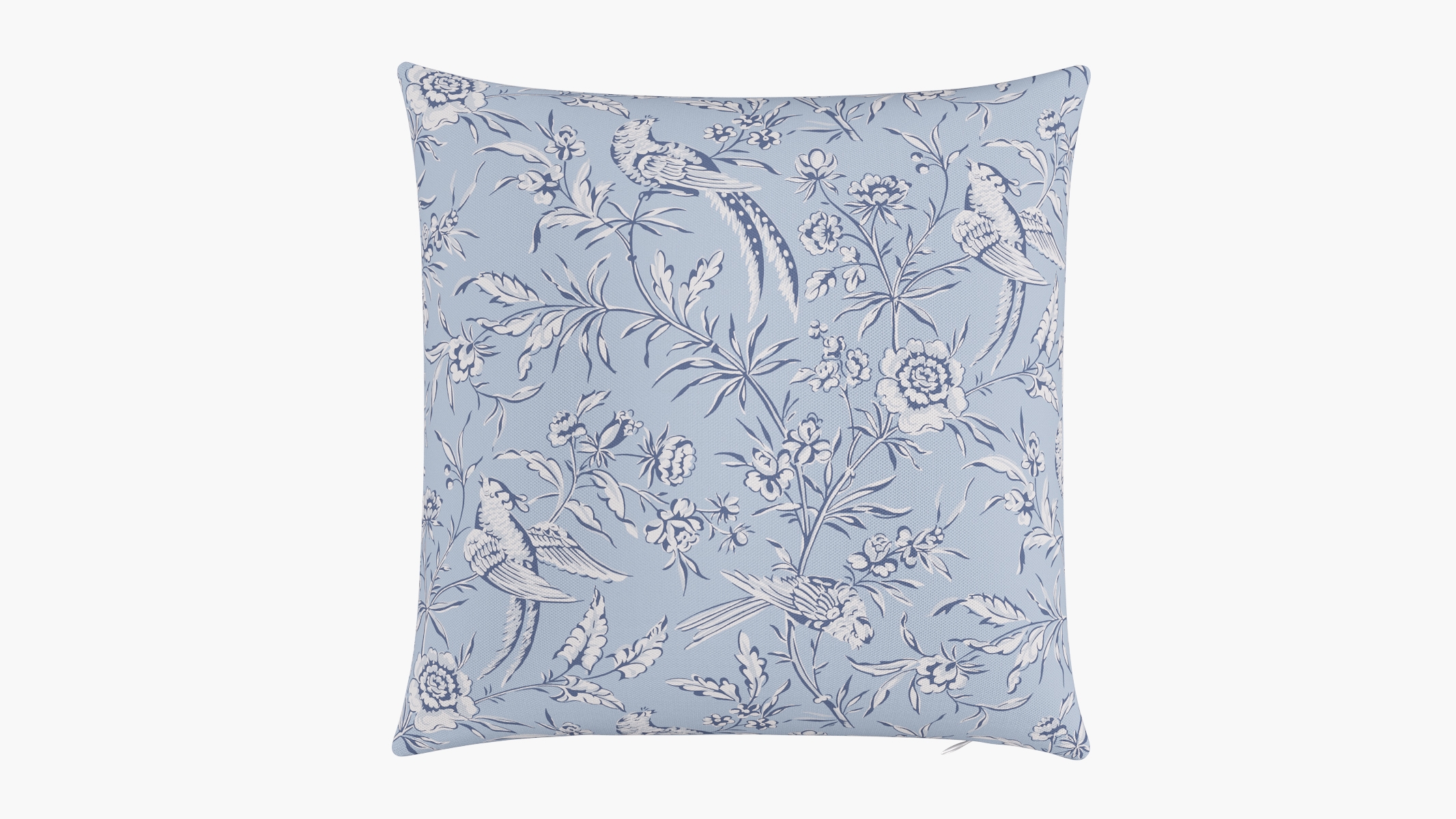 Throw Pillow 20", Blue Aviary, 20" x 20" - Image 0