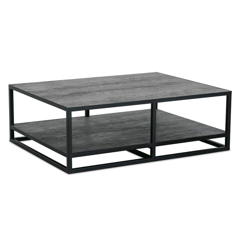 Bartola Rectangle Cocktail Table-Ink Finish - Image 1