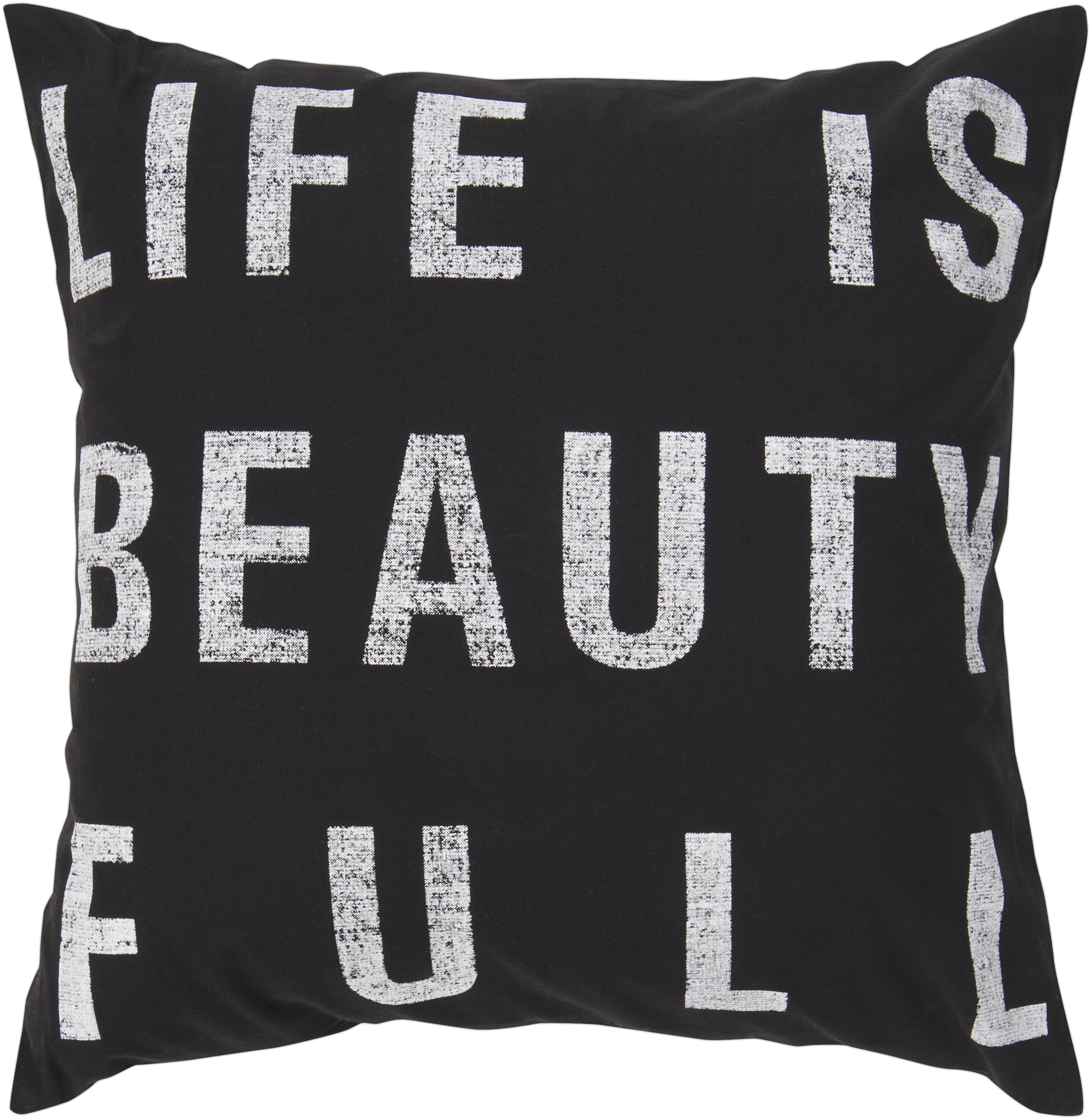 Typography Throw Pillow, 18" x 18", with poly insert - Image 0