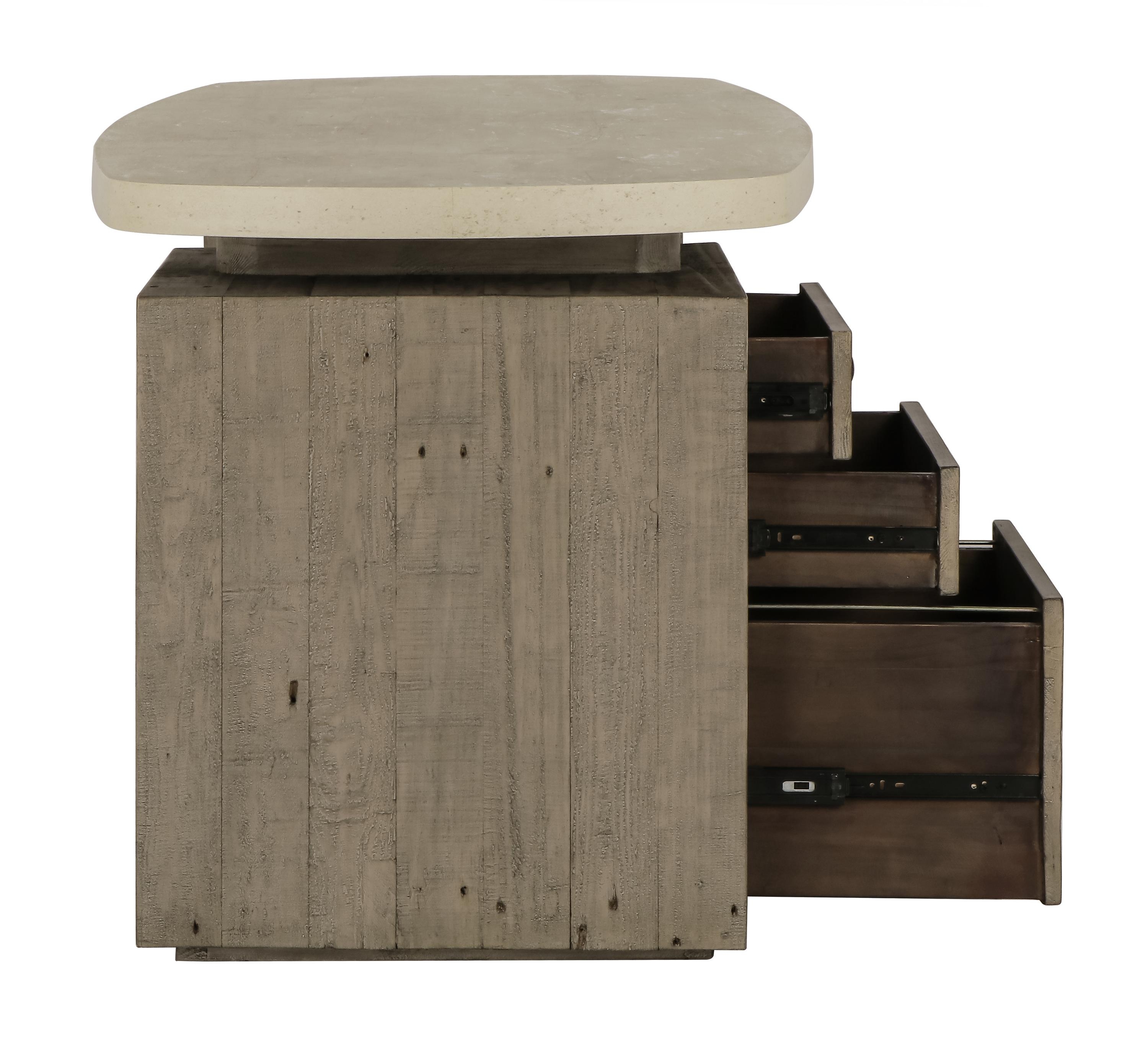 Angus Reclaimed Pine 70" Desk Distressed Gray/Weathered Chalk - Image 3