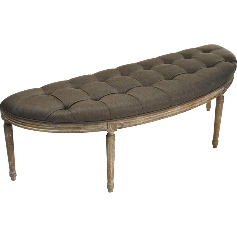 Zentique Louis Upholstered Bench Upholstery Color: Aubergine - Image 0