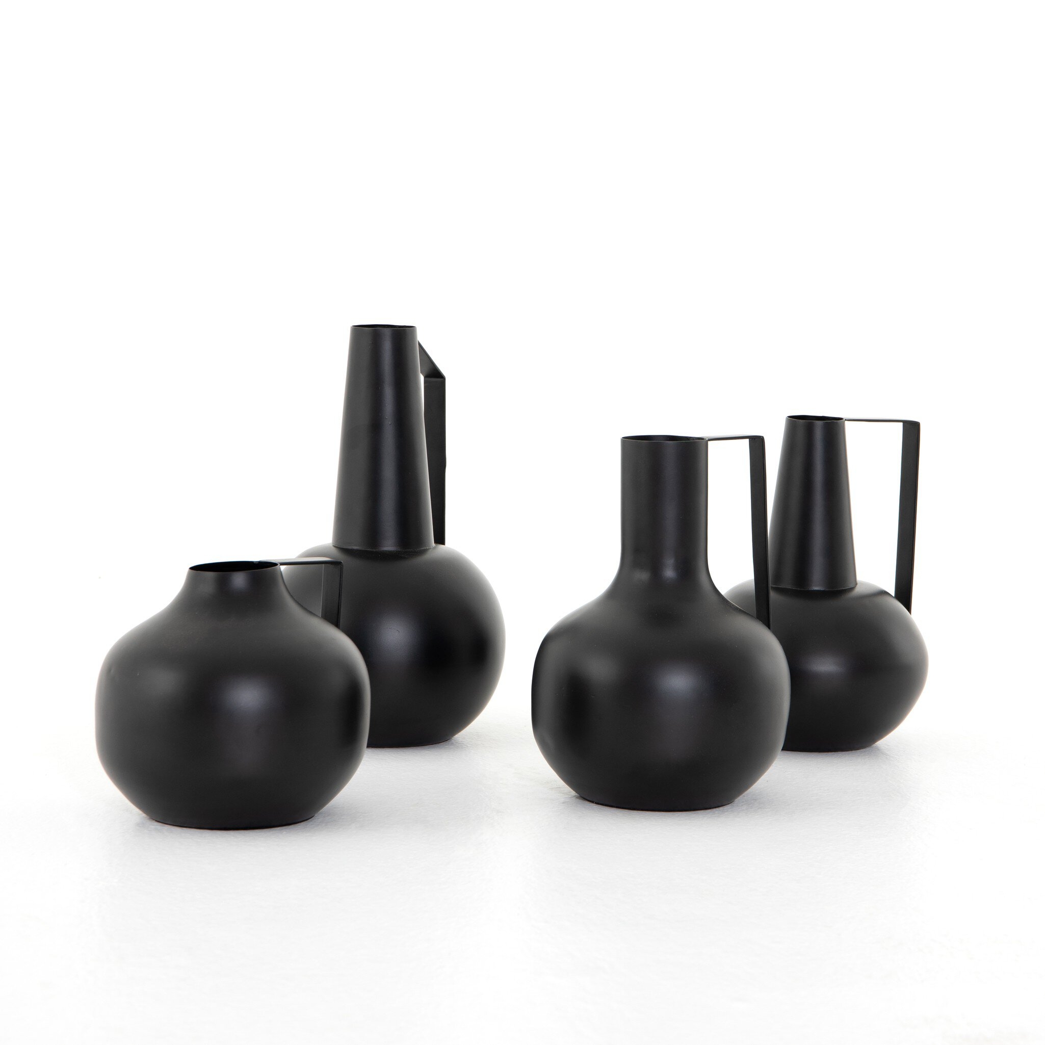 Aleta Vases, Set Of 4 - Iron Matte Black - Image 0