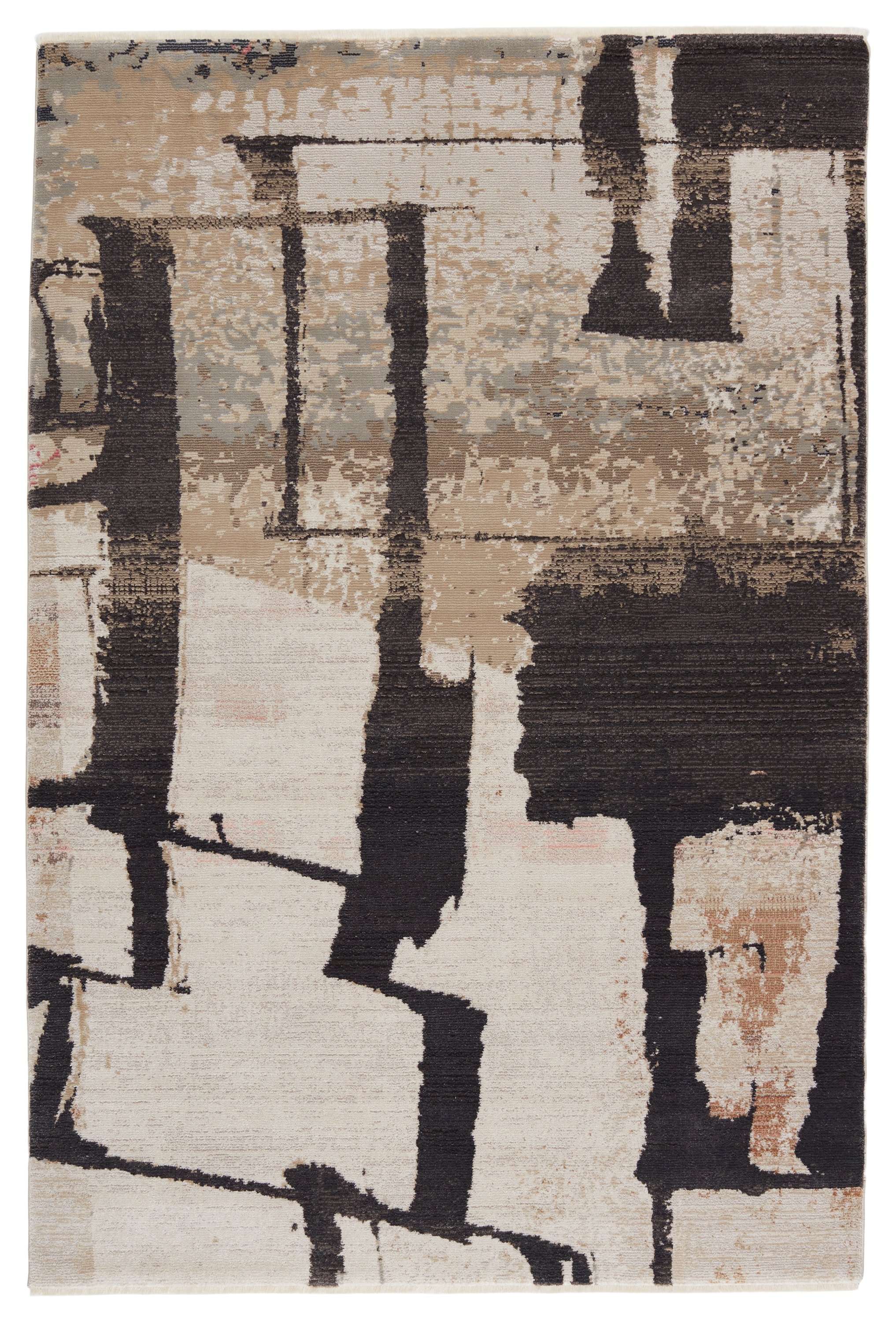 Nikki Chu by Lehana Abstract Dark Brown/ Ivory Area Rug (7'10"X11'1") - Image 0