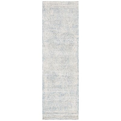 Colbert Handemade Tufted Wool Ivory/Blue Area Rug - Image 0