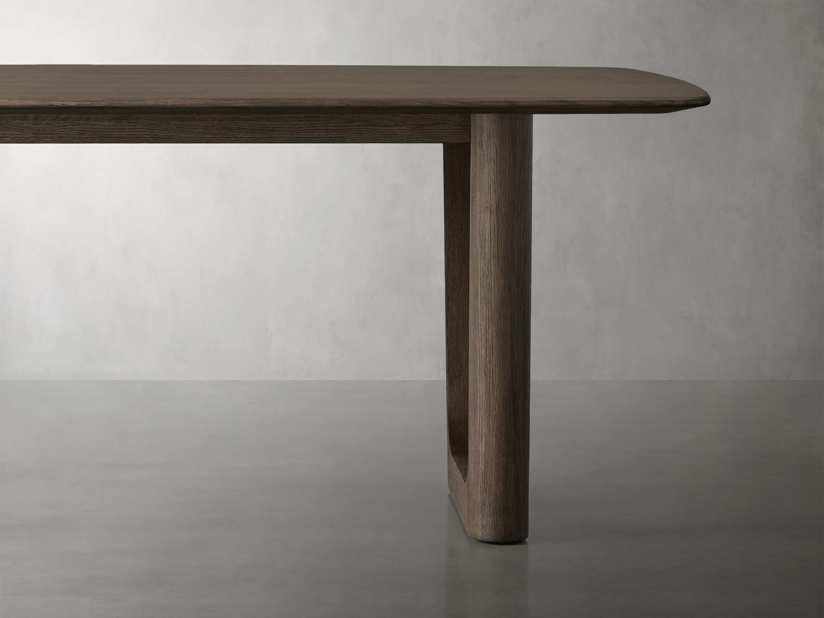 Saint Germain Dining Table with Rennes Base Wood 84" in Brown  Chestnut  - Image 0
