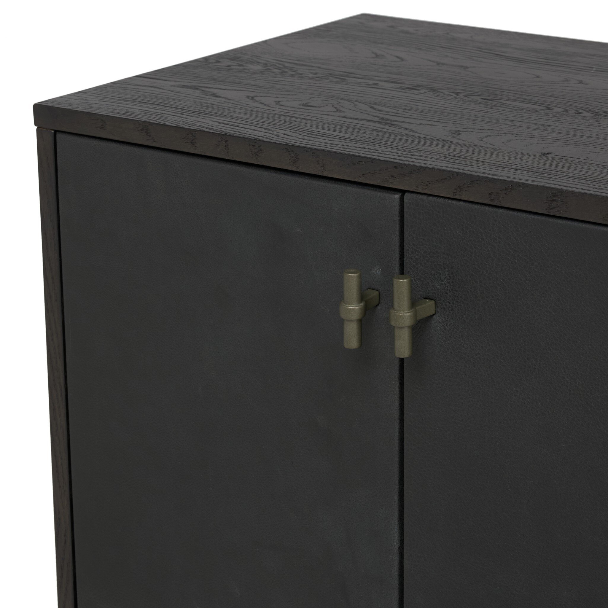 Posada Media Console - Worn Black Oak Veneer - Image 5