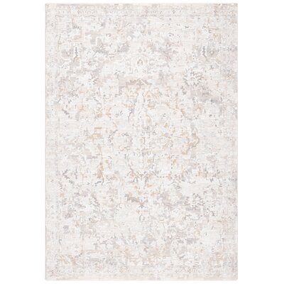Blasdell Oriental Area Rug in Ivory/Gray/Brown - Image 1
