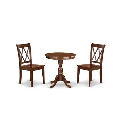 Geil 3-Pc Dining Set - 2 Cushion Seat Chairs - 1 Dining Table - Image 0