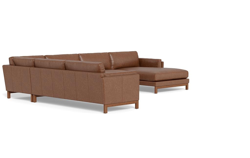 Gaby Leather Corner Sectional with Right Chaise - Image 1