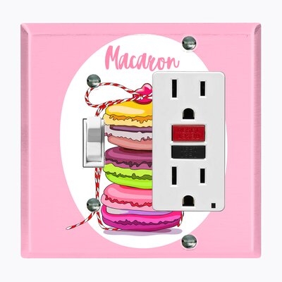 Metal Light Switch Plate Outlet Cover (Macaron Love - Single Toggle Single Rocker) - Image 0