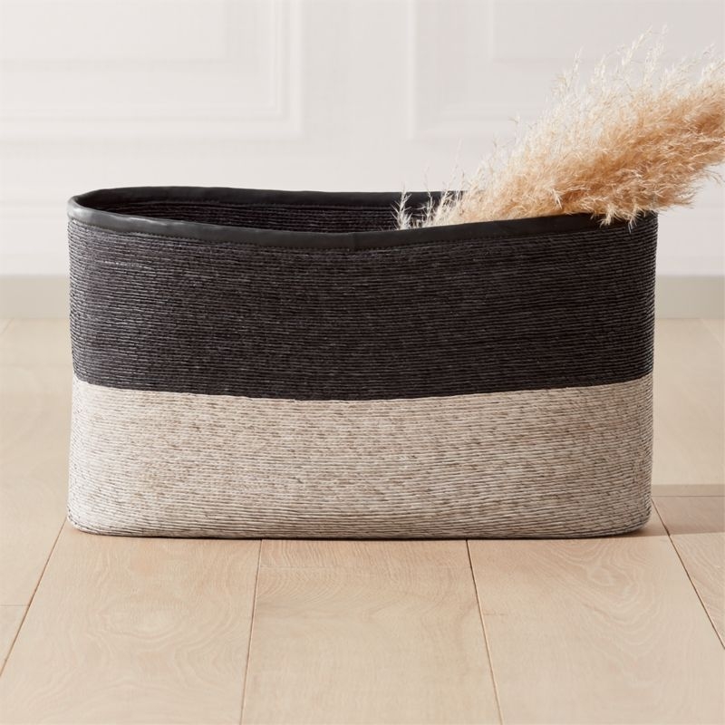 Luna Braided Two-Toned Storage Basket - Image 2