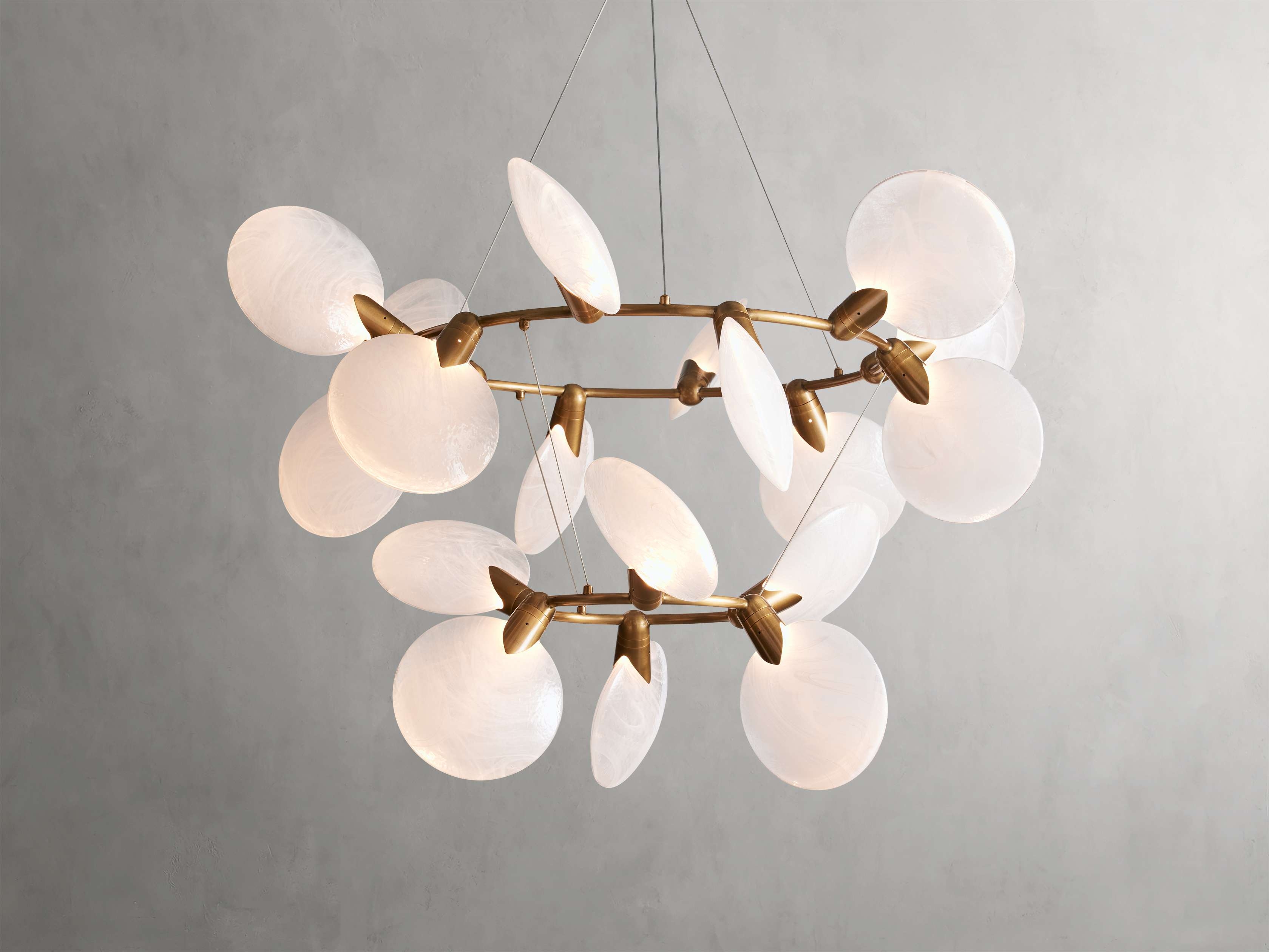 Lyla Chandelier in Glass Brass - Image 0