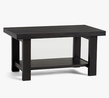 Reed Rectangular Coffee Table, Warm Black - Image 5