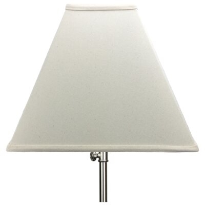 11" H X 14" W Tapered Square Lamp Shade -  (Spider Attachment) In Beige Homespun - Image 0